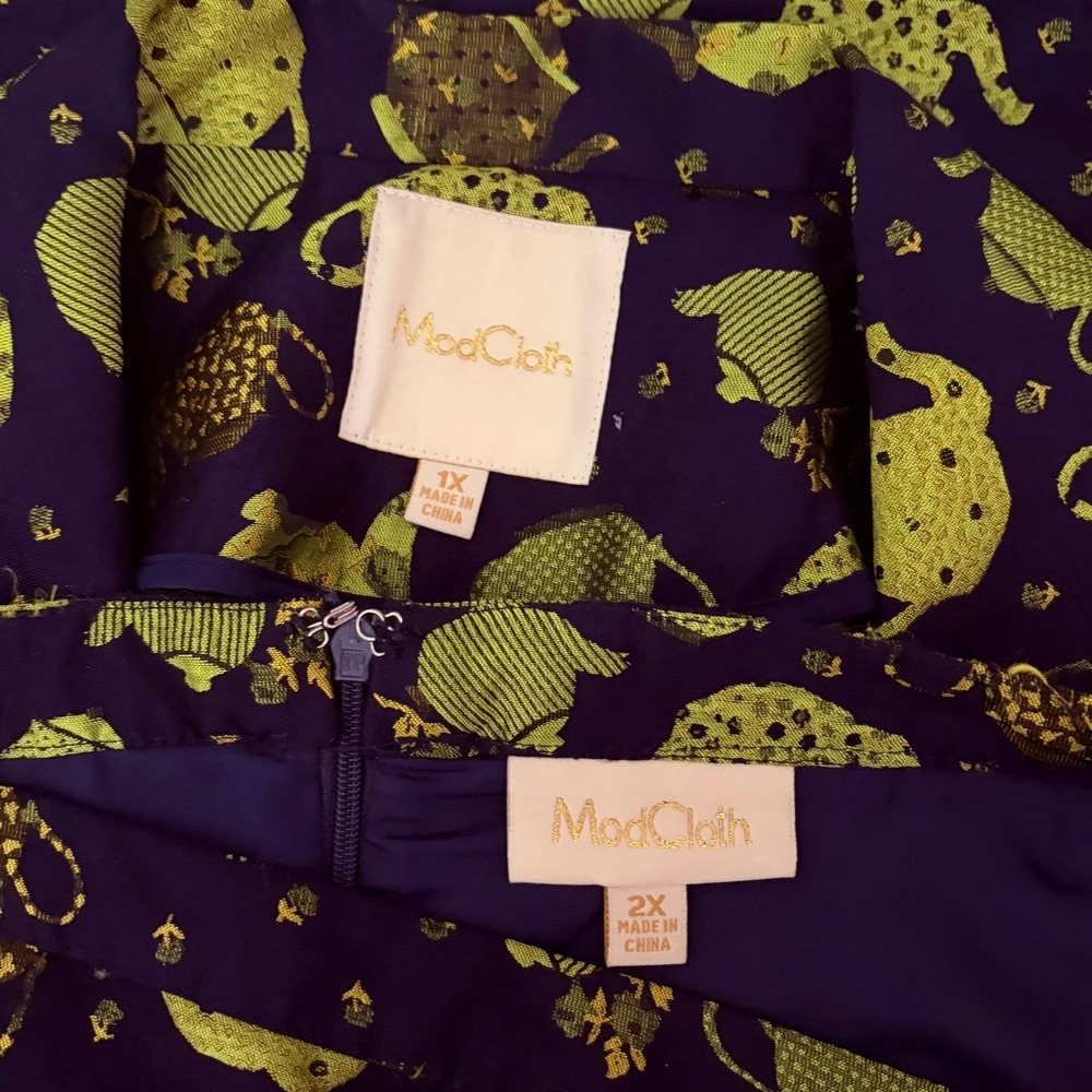 MODCLOTH Catch Your Fancy Teacup Alice in Wonderland Blazer Skirt Set 1X 2X - Picture 12 of 16